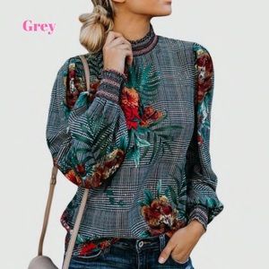 Bohemian floral print top